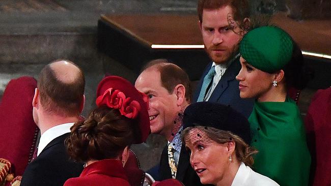 The icy scene at the Commonwealth Day service in 2020. Picture: Phil Harris/WPA Pool/Getty Images