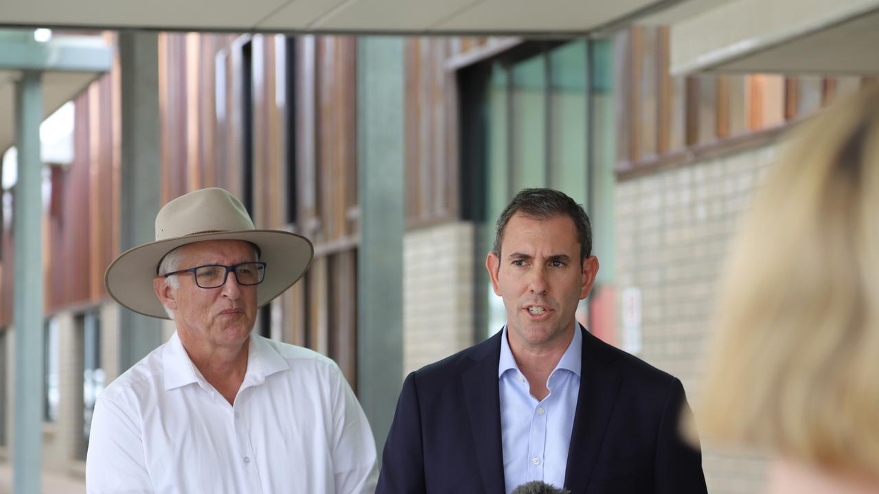 ELECTION: Groom Labor candidate Chris Meibusch (left) with Shadow Treasurer Jim Chalmers