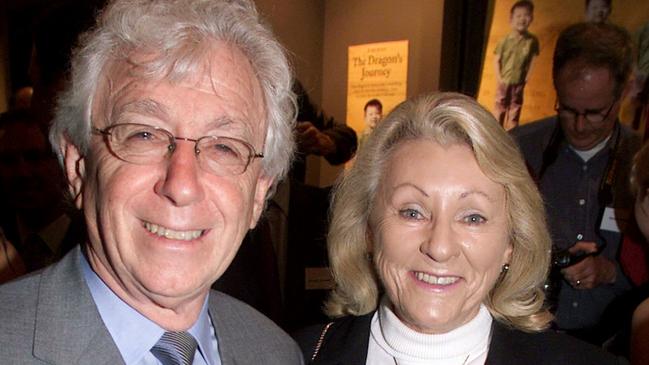 Businessman Frank Lowy and wife Shirley at the Clock Hotel in Surry Hills, Sydney. Picture: Justin Lloyd