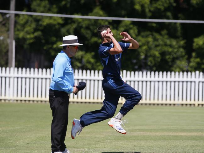 Austin Hunt took three wickets for Manly. Picture Warren Gannon Photography