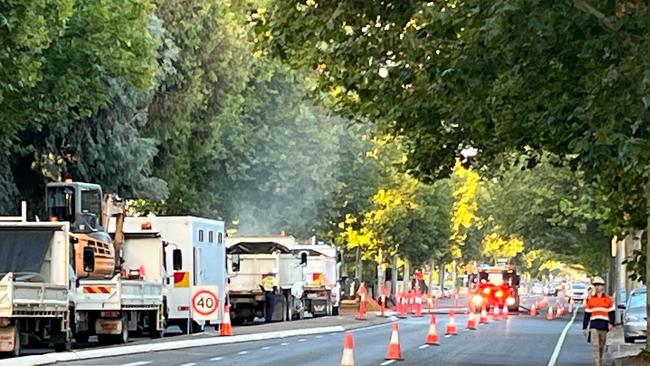 Dozens of residents were woken to police urging them to evacuate their homes in the early hours of Tuesday. Picture: Keryn Stevens