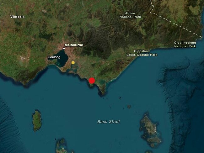 A magnitude three earthquake hit Victoria's Gippsland region on Monday night. Picture: Geoscience Australia