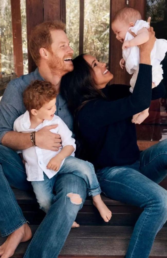 Prince Harry and Meghan Markle with Archie and Lilibet in their 2021. Picture: Alexi Lubomirski/Handout/The Duke and Duchess of Sussex