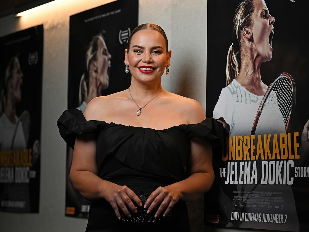 Jelena Dokic at Dendy Coorparoo cinemas on Sunday. Picture: Lyndon Mechielsen