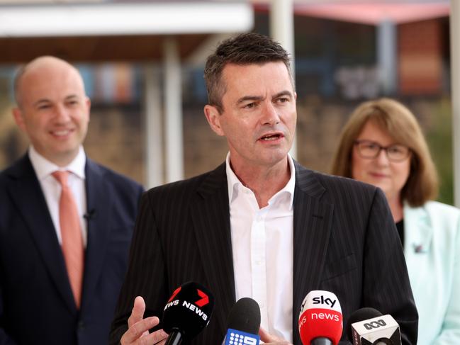 SYDNEY, AUSTRALIA - NewsWire Photos OCTOBER 6, 2022: Shayne Mallard parliamentary secretary for Western Sydney pictured speaking at a press conference at Somerville Park in Eastwood. Funding announcement for WestInvest in the Parramatta region.Picture: NCA NewsWire / Damian Shaw