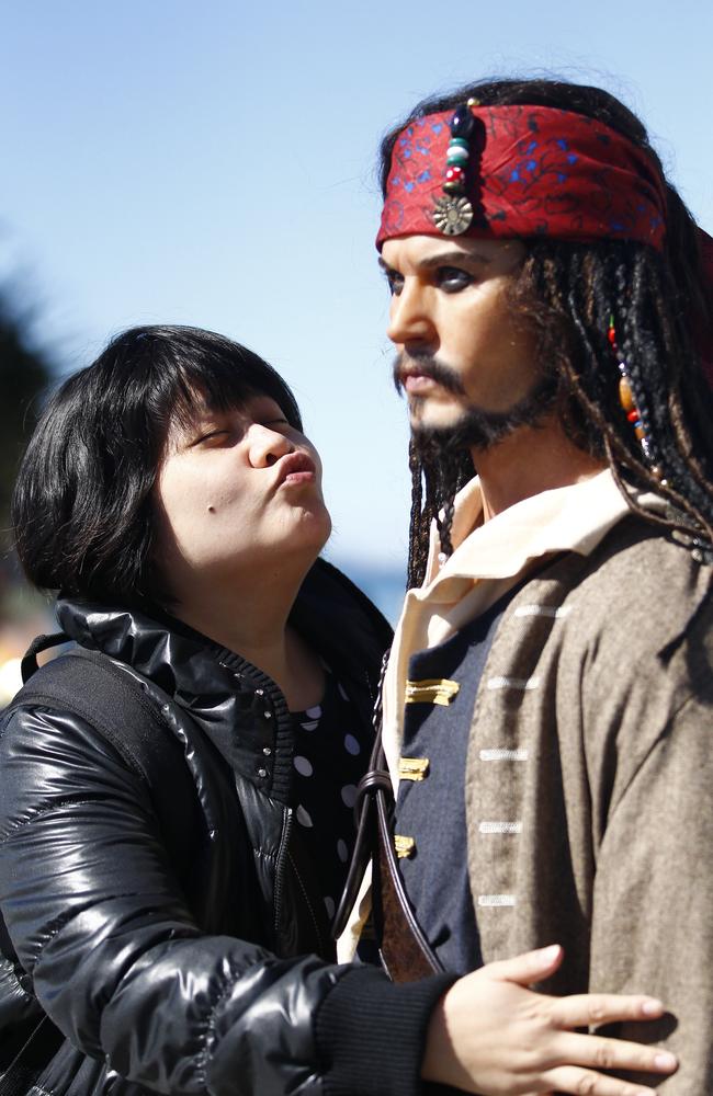 The Surfers Paradise Wax Museum’s statue of Pirates of the Caribbean star Johnny Depp. Photo: Kit Wise