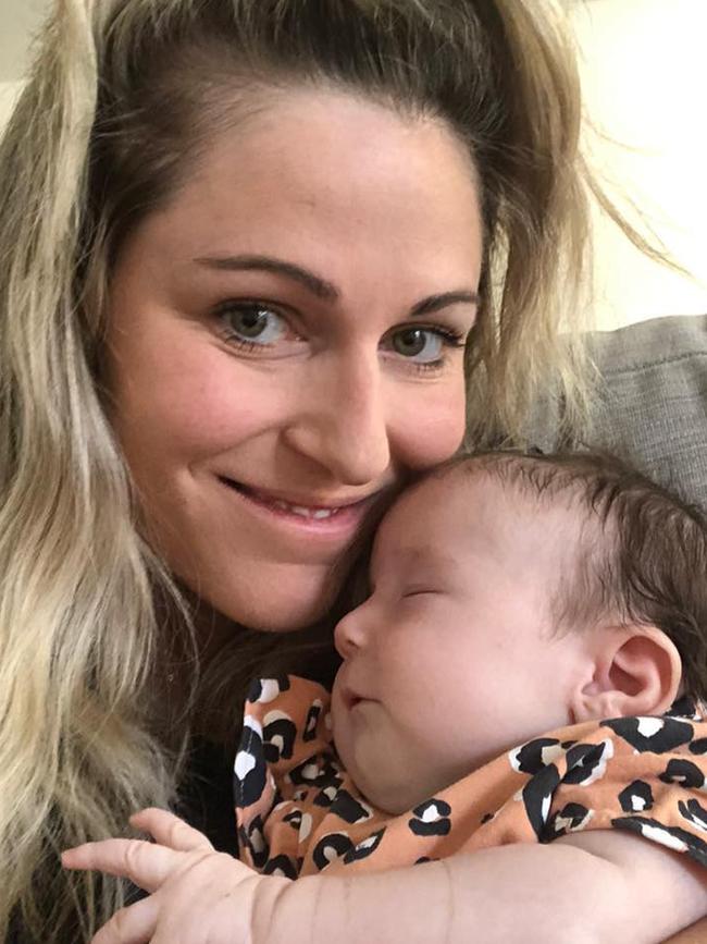 Sammy Fitzpatrick with her daughter Macy who died aged 19 months.