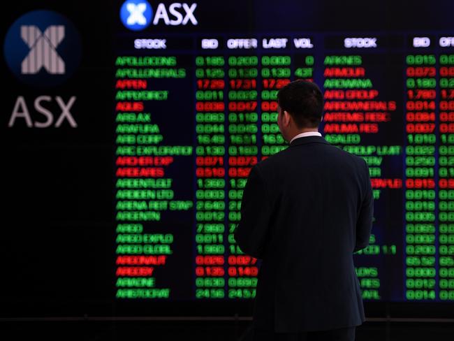 The indicator board at the Australian Securities Exchange (ASX) is seen in Sydney, Tuesday, February 5, 2019. Australia's big four banks have gained more than $20 billion in value after relieved investors welcomed the Kenneth Hayne's royal commission's recommendations by driving the financial sector to what looks like its best day in a decade. (AAP Image/Dan Himbrechts) NO ARCHIVING