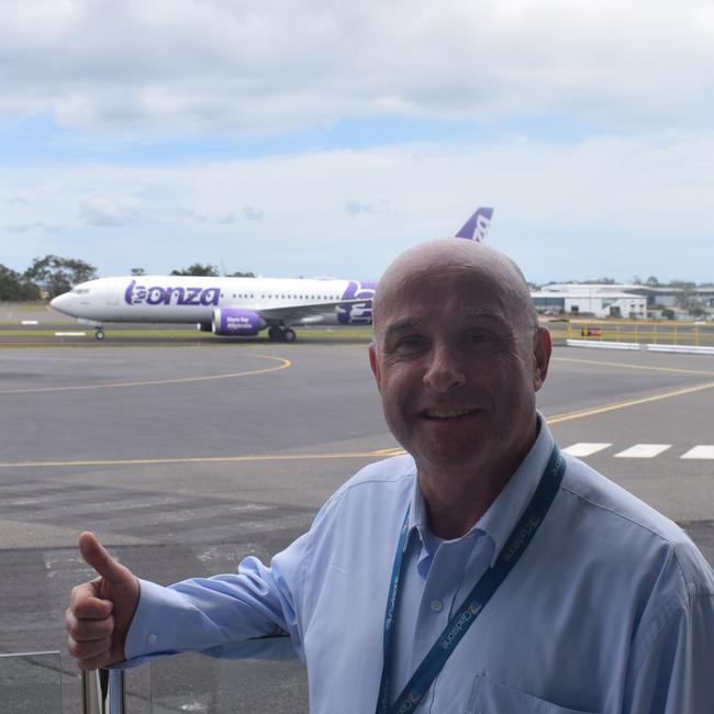 Gladstone Airport Corporation CEO, Mark Cachia said it was an exciting time and encouraged locals to embrace the airline to pave the way for more routes across Australia. Picture: Nilsson Jones