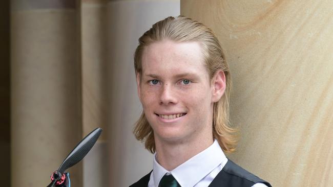 Past Proserpine student Mac Rogers, who now studeis engineering at UQ, has won both a tech competition and a gymnastics record in the same year. Picture: Supplied