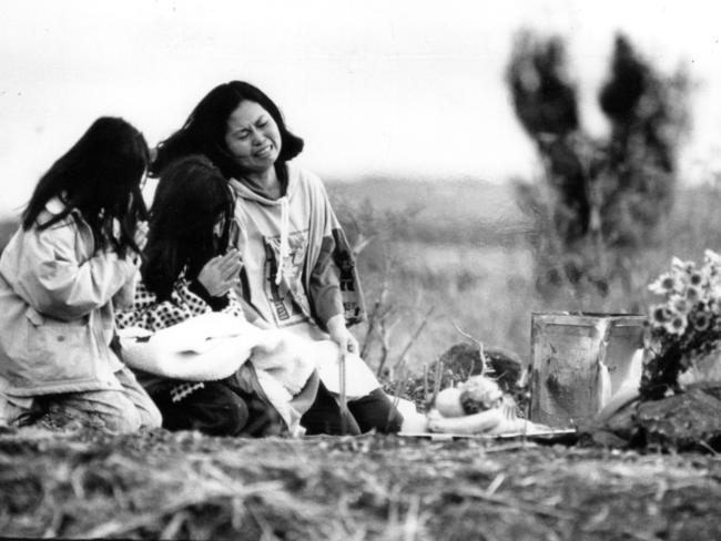 Karmein Chan’s mother Phyllis Chan at the site where Karmein’s body was found.