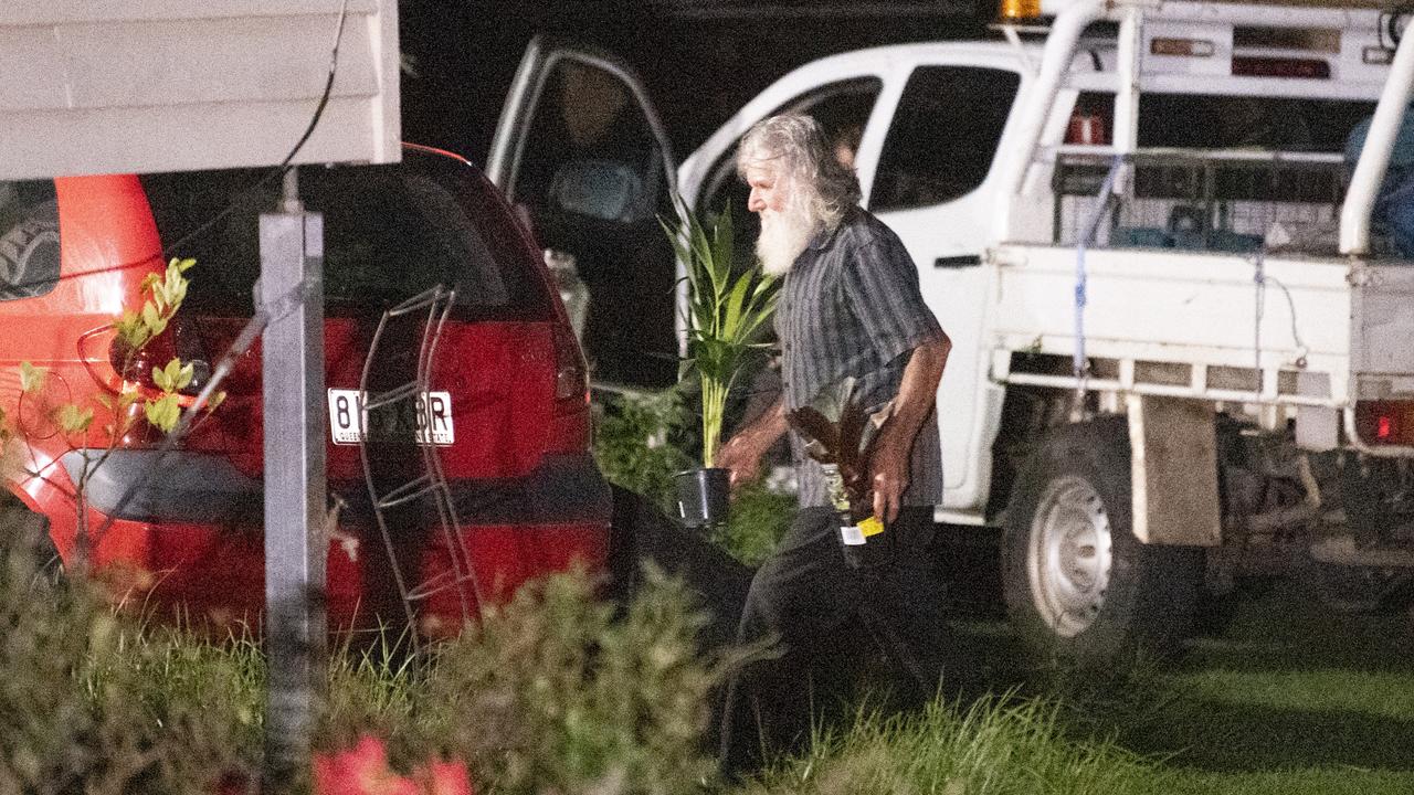 Andrew Cauchi arrives at the Toowoomba family home on Sunday, April 14, 2024.