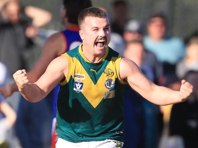 Mitchell Patten celebrates a goal in the grand final. Picture: Mark Wilson