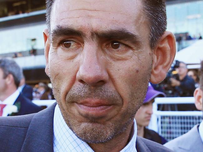 SYDNEY, AUSTRALIA - APRIL 07: Tainer Peter Gelagotis after winning the Derby with Levendi  during day one of The Championships at Royal Randwick Racecourse on April 7, 2018 in Sydney, Australia.  (Photo by Mark Evans/Getty Images)