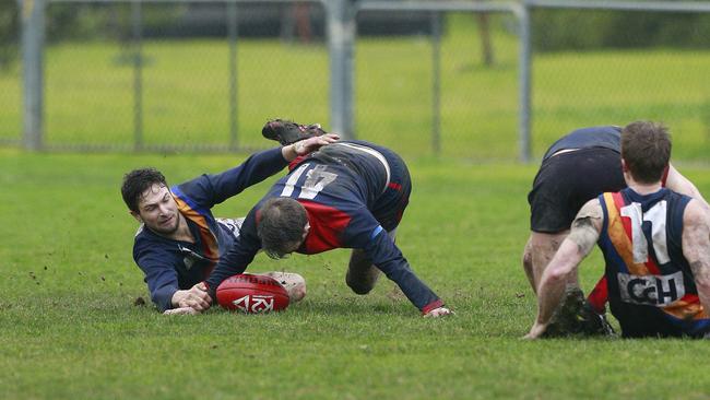 Bruin takes a tumble. Picture: Valeriu Campan