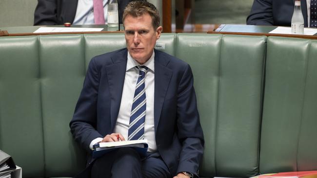 Christian Porter claims to be satisfied with the outcome, which includes the insertion of an editor’s note into Milligan’s ‘rapist in cabinet’ story. Picture: NCA NewsWire/Martin Ollman