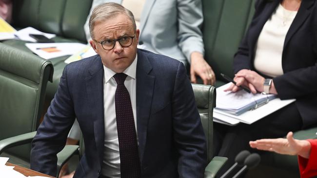 Anthony Albanese during Question Time at Parliament House in Canberra. Picture: NCA NewsWire / Martin Ollman