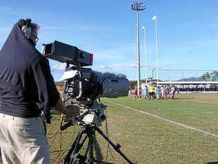 Win TV filming at the Capras game Photo John Corlett / The Morning Bulletin. Picture: John Corlett ROK