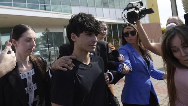 18-year-old Dhirren Randhawa leaves Christies Beach Magistrates Court on Monday. Picture: NCA NewsWire / Roy VanDerVegt