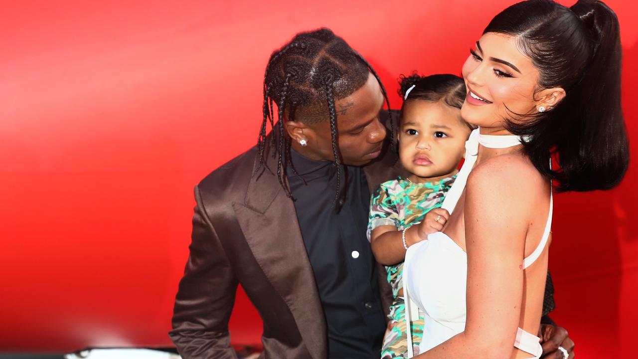 Travis Scott, Kylie Jenner and their daughter, Stormi. Picture: Tommaso Boddi/Getty Images for Netflix