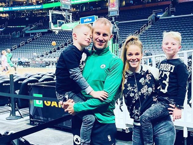 Respected Australian trainer Phil Coles in Boston with his family after being appointed to a key role with the Celtics.