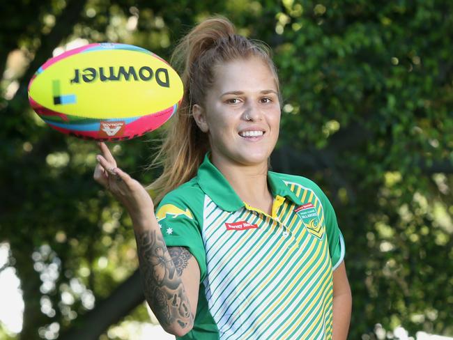 Caitlin Moran in her Jillaroos colours. Pic Jono Searle.