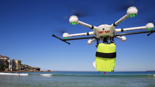 Drones to 'bomb sharks' for safety to keep swimmers and surfers safe