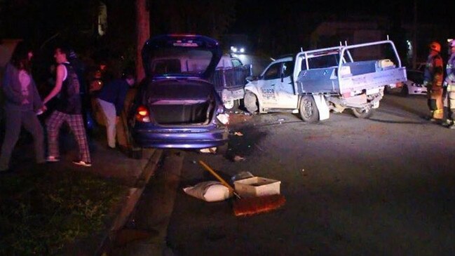 The scene of the Labrador car smash last night. Photo: Dean Shelton