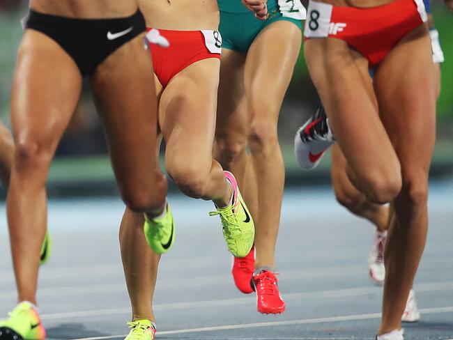 Australia's Caitlin Sargent in the Women's 4 x 400m Relay Final during the Athletics on Day 15 of the Rio 2016 Olympic Games. Picture. Phil Hillyard