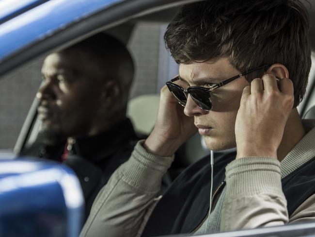 Ansel Elgort, right, and Jamie Foxx in a scene from "Baby Driver." Picture: Wilson Webb/Sony/TriStar Pictures via AP