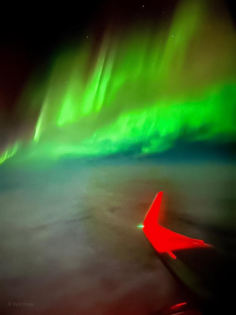 Passengers on other flights also reported seeing the Northern Lights. Picture: Kyle Knox