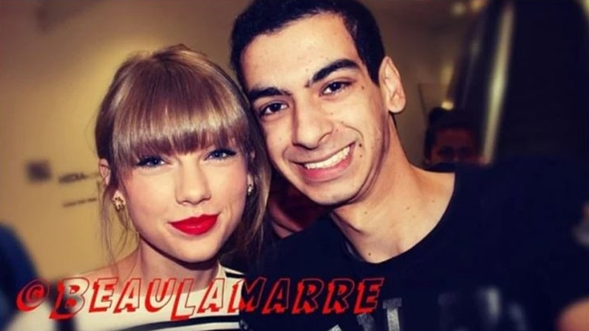 Condon-Lamarre’s social media accounts are littered with pictures of him with celebrities such as Taylor Swift. Picture: Supplied