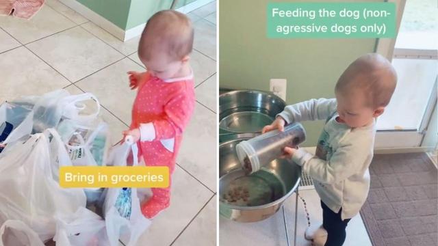 TikTok mum shares the chores her 20-month-old toddler loves to do
