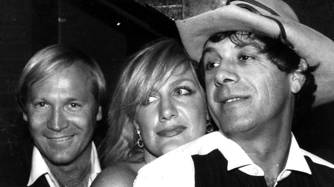 Ray Evans, head of Mushroom records, with Renee Geyer and Molly Meldrum. Picture: Ian Meldrum.