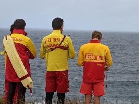 A desperate water search is underway for a person who was washed off the rocks in regional Victoria. Emergency services are searching for a person in Kilcunda, 120km south of Melbourne. Picture: Vic Police