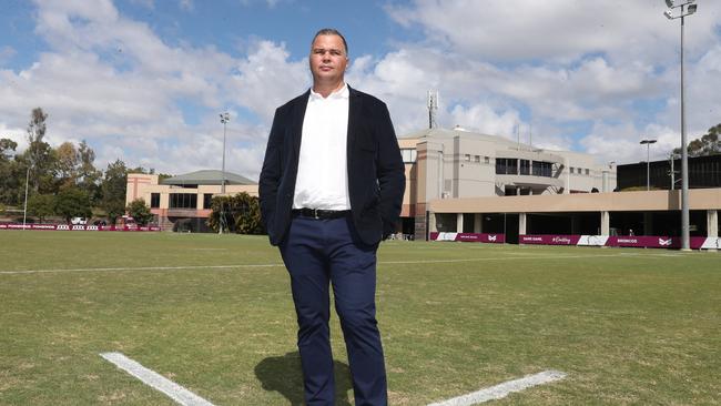 Anthony Seibold leaves Red Hill for the last time. Picture: Annette Dew