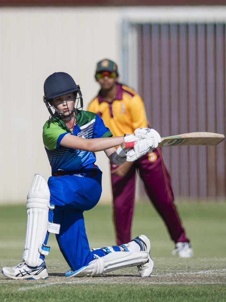 Amelia Kuhn bats for Darling Downs South West Queensland. Picture: Kevin Farmer