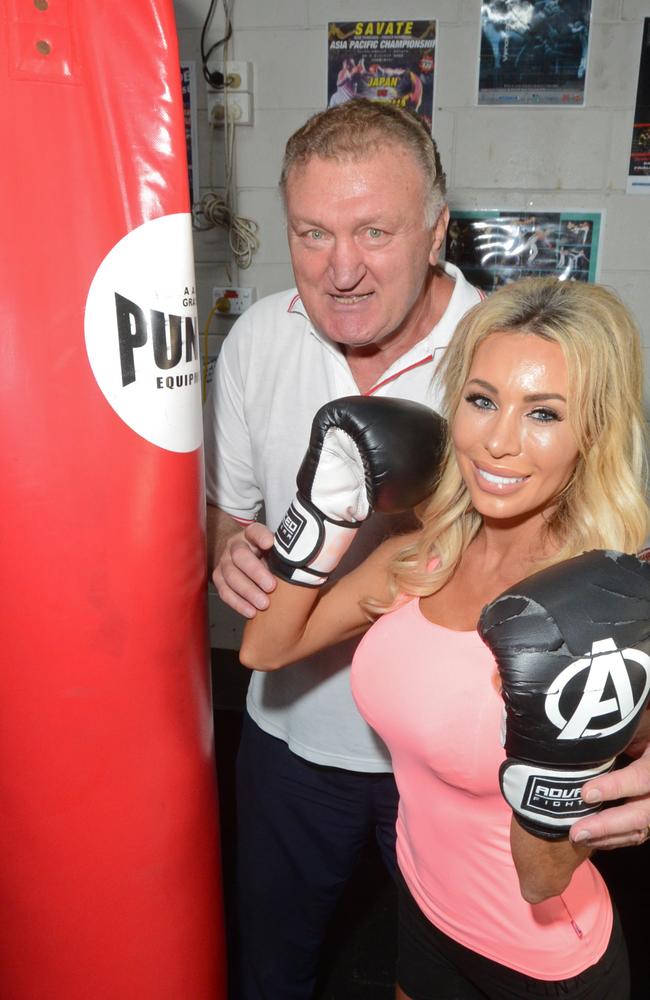 Joe Bugner & Laura Lydall boxing at PCYC. Regina King