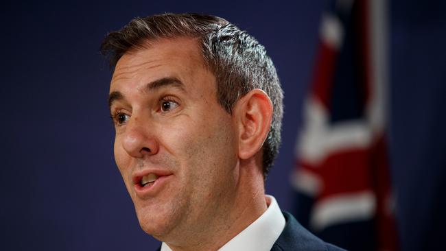 Federal Treasurer Jim Chalmers. Australia has now suffered seven consecutive quarters of negative per capita GDP. Picture: NewsWire / Nikki Short