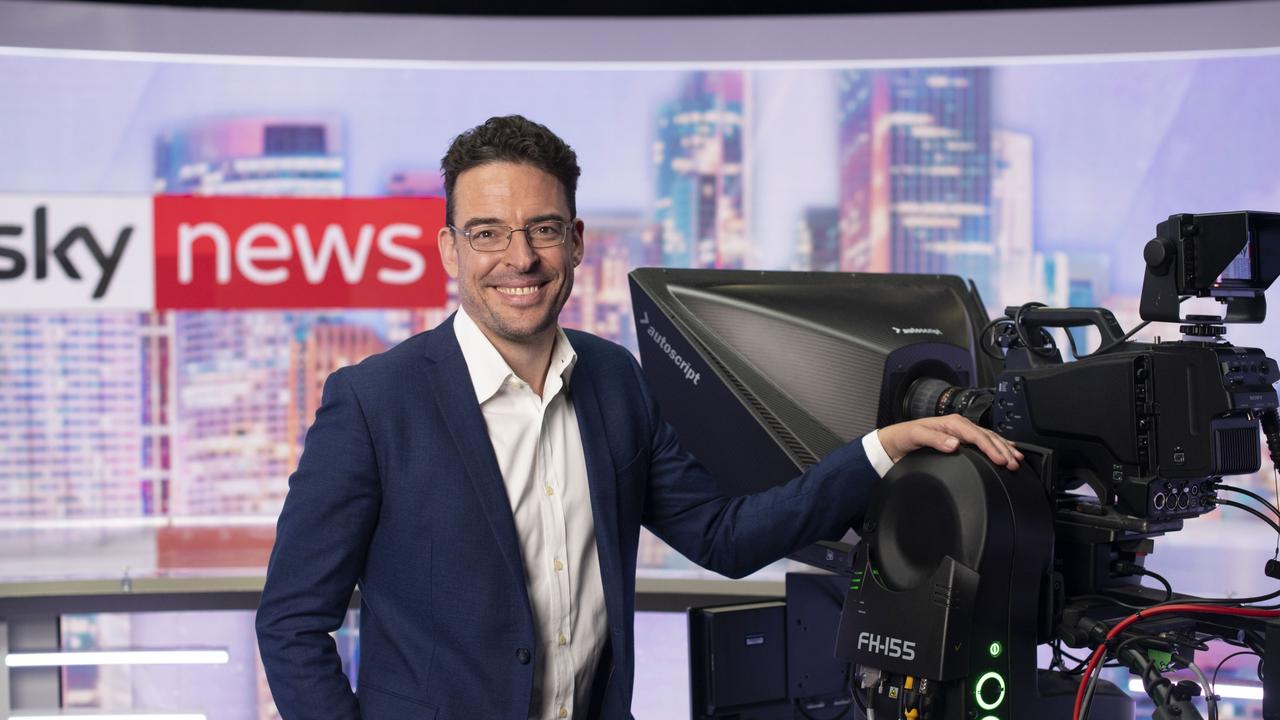Joe Hildebrand joins Sky News in 2022 with innovative quiz show The Blame Game. Picture: Ross Coffey.