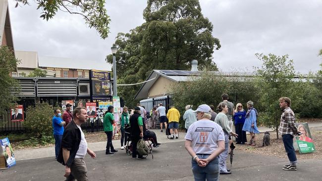 A photo of the polling booth at Balmain Public School today.