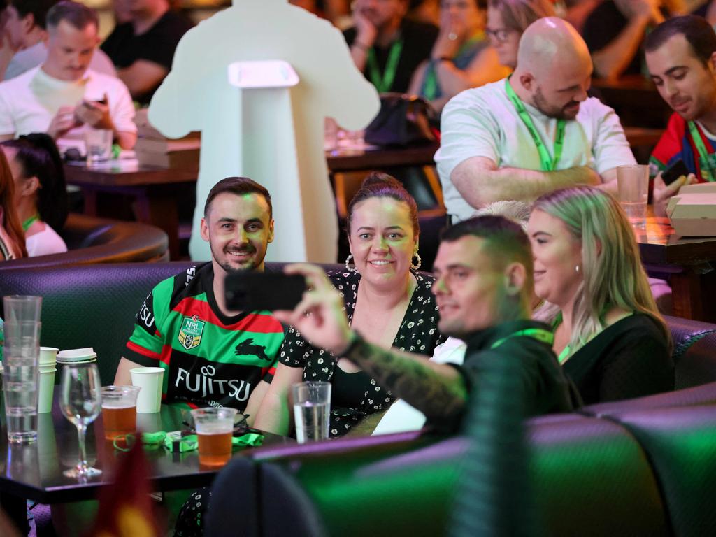 NRL fans get excited at the SuperCoach Viva non-Vegas Party at the Star Casino in Sydney. Picture: Damian Shaw