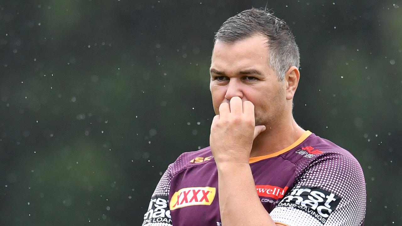 Broncos coach Anthony Seibold watched his side commit a stack of errors.