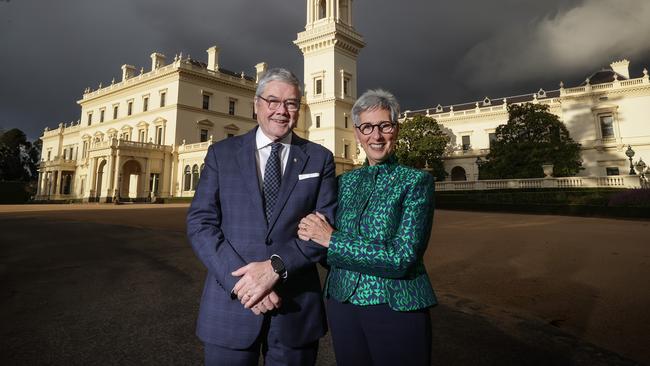 Victorian Governor Linda Dessau and her husband Anthony Howard are getting ready to leave Government House.