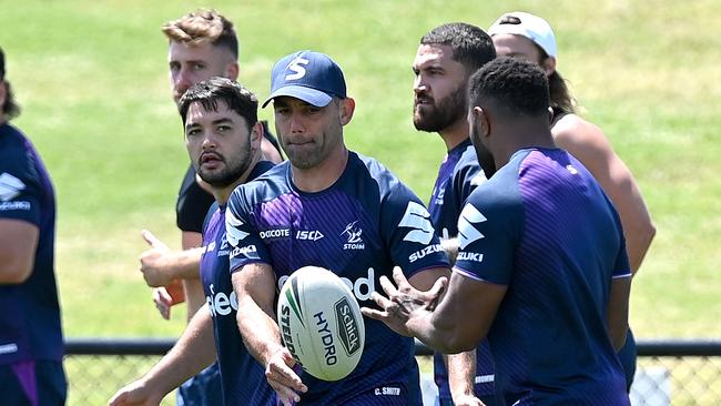 Cameron Smith is always the centre of attention at the Storm. Picture: Getty Images