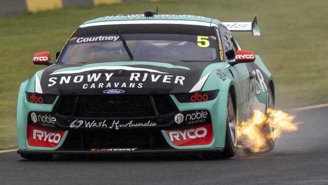 James Courtney during the Supercars official testing day at Sydney Motor Sport Park. Photo: Mark Horsburgh