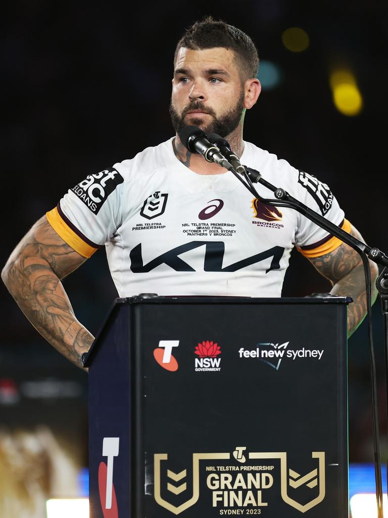 NRL grand final Adam Reynolds apologises to Penrith Panthers after speech snub The Courier Mail