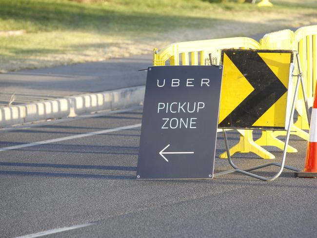 Generic General Uber Pick Up zone Sign Taxi Images at Stereosonic Music Festival at Bonython Park, Adelaide.Generic Uber Pick Up zone Taxi Images Photographer Emma Brasier