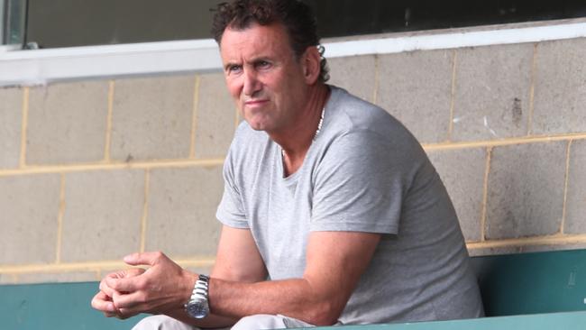 Collingwood legend Peter Daicos watches his son Josh play for Oakleigh. Picture: David Crosling