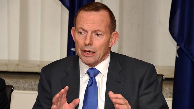 Tony Abbott said any change would be taken to the next election to win a mandate. Picture Roger Wyman